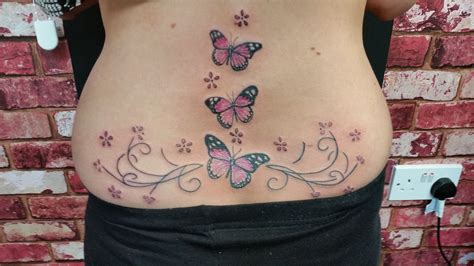 lower back butterfly tattoos|Beautiful Butterfly Lower Back Tattoo Ideas for Women